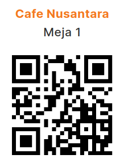 QR menu Fasty untuk self order service